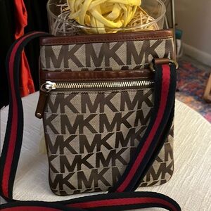 Michael Kors Brown and Black Crossbody Bag